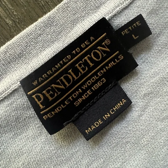 PENDELTON light blue silk , nylon , cotton sweater tank top PL - Picture 3 of 9